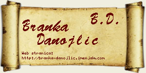 Branka Danojlić vizit kartica